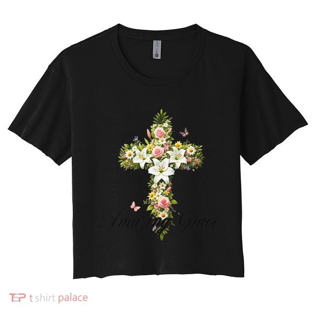 Jesus Christian Flower Wildflower Crop Top