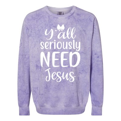 Jesus Christian Faith Religious Apparel Colorblast Crewneck Sweatshirt