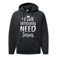 Jesus Christian Faith Religious Apparel Performance Fleece Hoodie