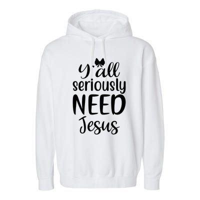 Jesus Christian Faith Religious Apparel Garment-Dyed Fleece Hoodie