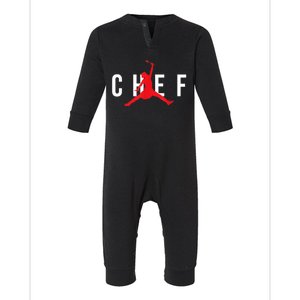 Jumping Chef Funny Cooking Lover Restaurant Chef Cook Infant Fleece One Piece