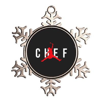 Jumping Chef Funny Cooking Lover Restaurant Chef Cook Metallic Star Ornament