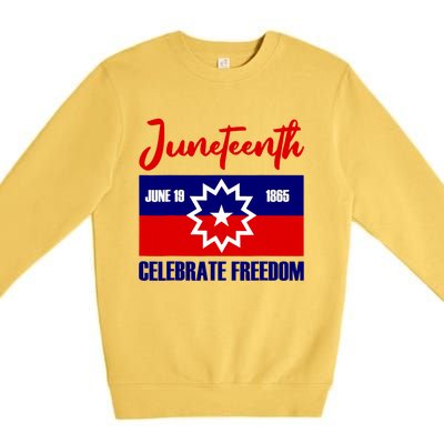 Juneteenth Celebrate Freedom Red White Blue Free Black Slave Premium Crewneck Sweatshirt