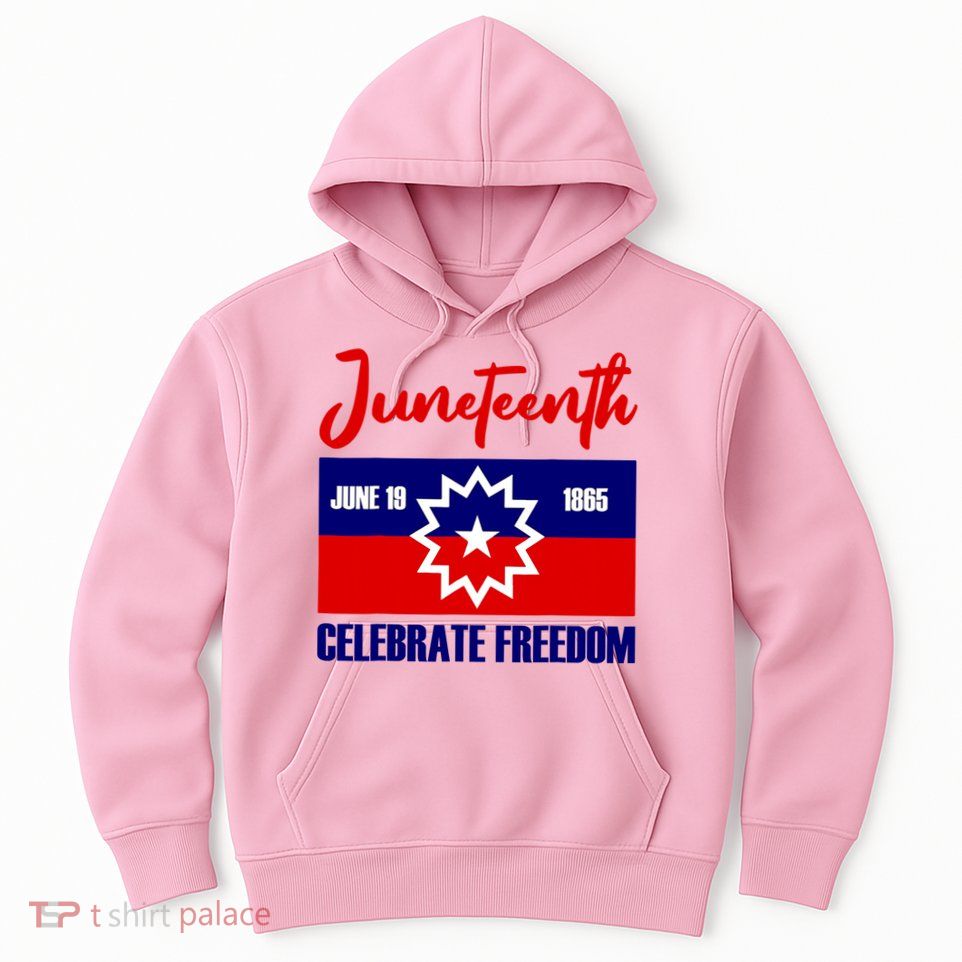 Juneteenth Celebrate Freedom Red White Blue Free Black Slave Hoodie