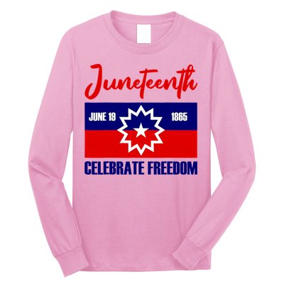 Juneteenth Celebrate Freedom Red White Blue Free Black Slave Long Sleeve Shirt