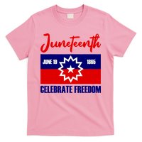 Juneteenth Celebrate Freedom Red White Blue Free Black Slave T-Shirt