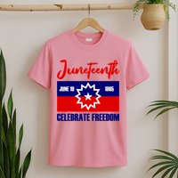 Juneteenth Celebrate Freedom Red White Blue Free Black Slave T-Shirt