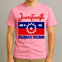 Juneteenth Celebrate Freedom Red White Blue Free Black Slave T-Shirt