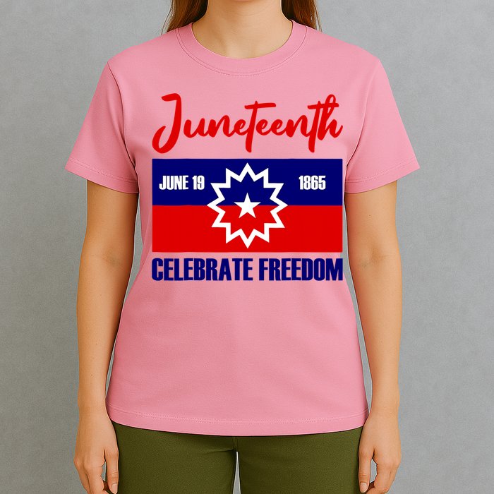 Juneteenth Celebrate Freedom Red White Blue Free Black Slave T-Shirt