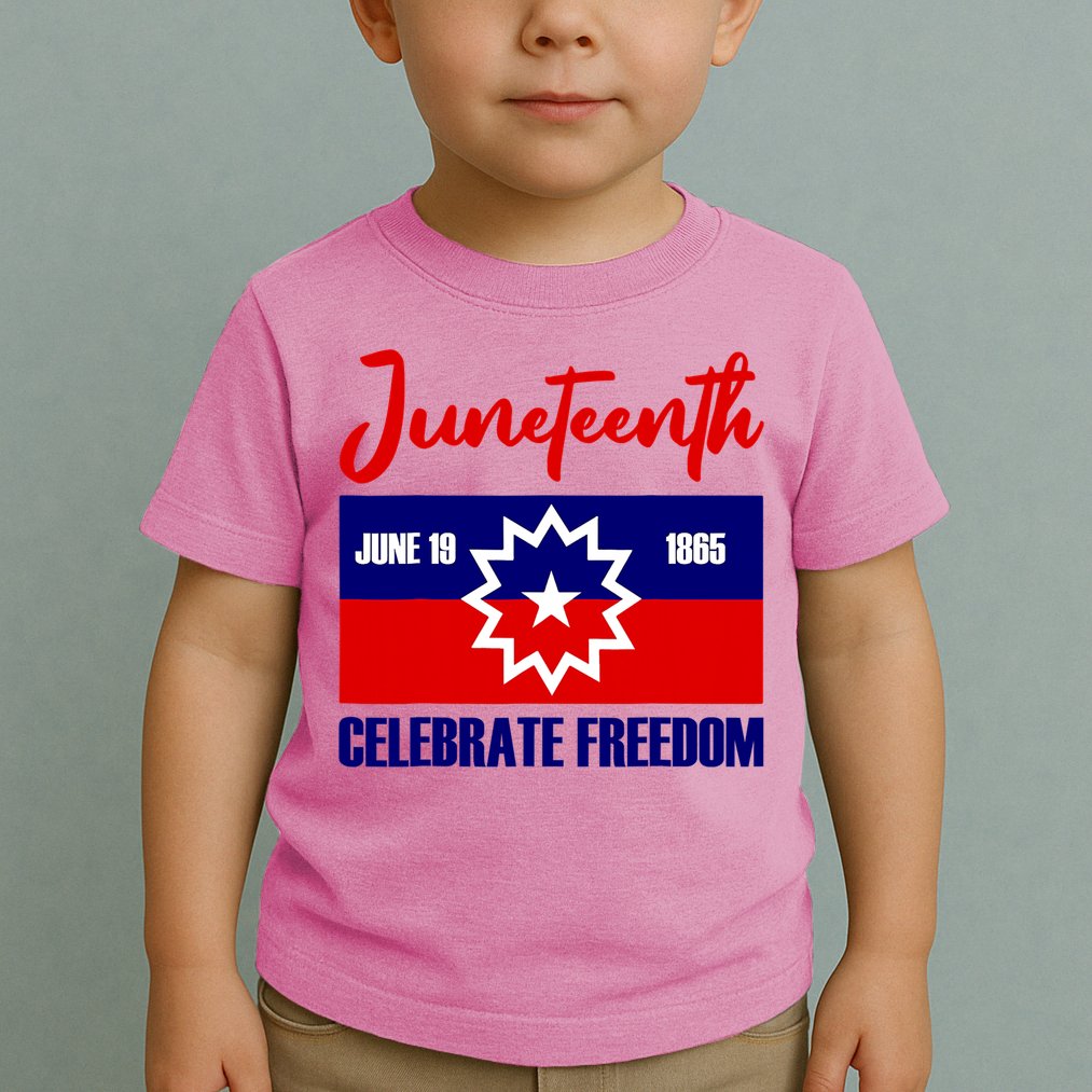 Juneteenth Celebrate Freedom Red White Blue Free Black Slave Toddler T-Shirt