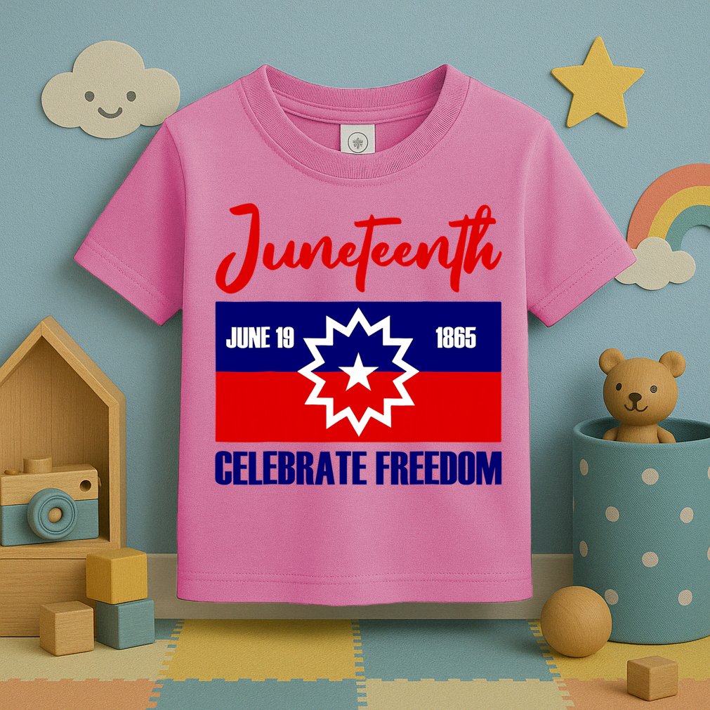 Juneteenth Celebrate Freedom Red White Blue Free Black Slave Toddler T-Shirt