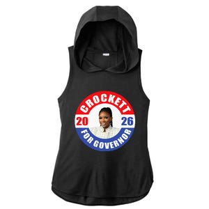 Jasmine Crockett For Democrat Texas Governor 2026 Vote Blue Ladies PosiCharge Tri-Blend Wicking Draft Hoodie Tank