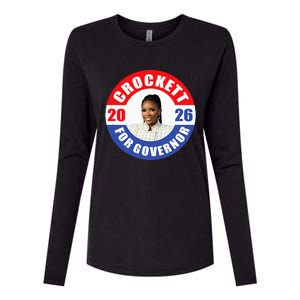 Jasmine Crockett For Democrat Texas Governor 2026 Vote Blue Womens Cotton Relaxed Long Sleeve T-Shirt