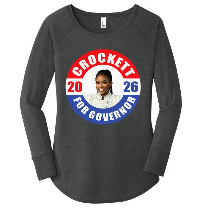 Jasmine Crockett For Democrat Texas Governor 2026 Vote Blue Women's Perfect Tri Tunic Long Sleeve Shirt