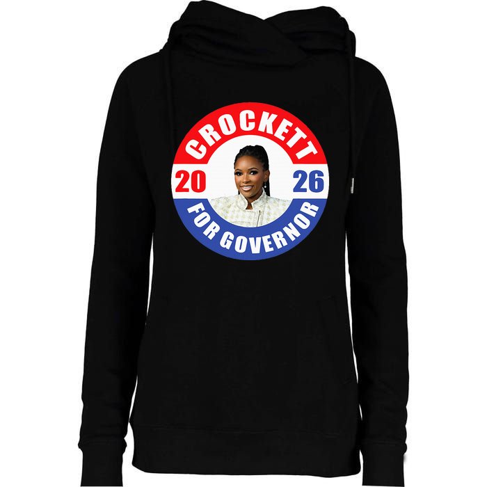 Jasmine Crockett For Democrat Texas Governor 2026 Vote Blue Womens Funnel Neck Pullover Hood