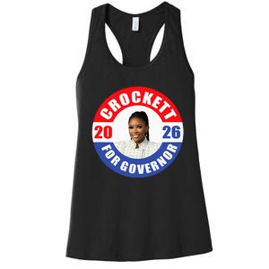 Jasmine Crockett For Democrat Texas Governor 2026 Vote Blue Women's Racerback Tank