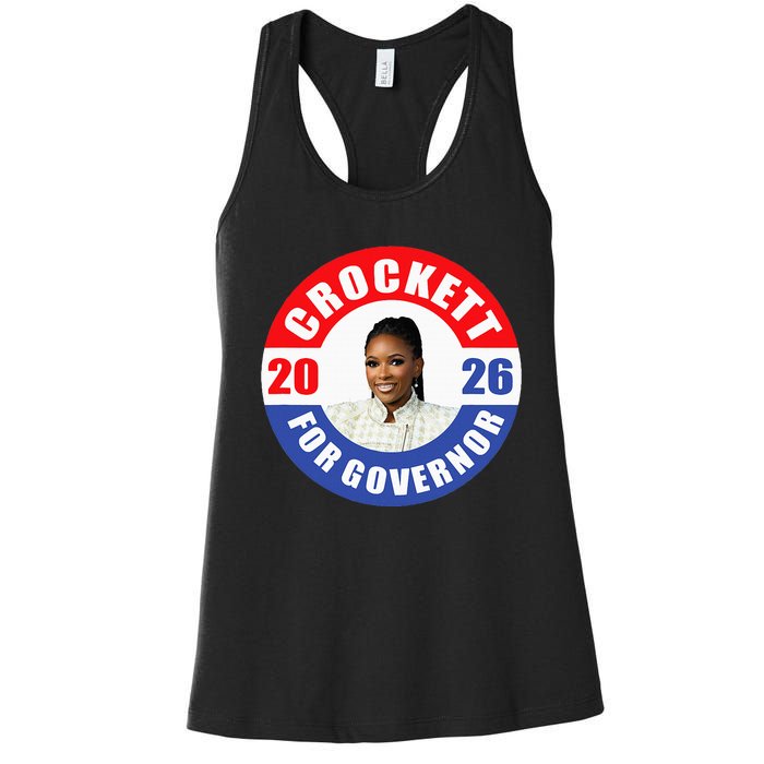 Jasmine Crockett For Democrat Texas Governor 2026 Vote Blue Women's Racerback Tank