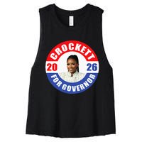 Jasmine Crockett For Democrat Texas Governor 2026 Vote Blue Women's Racerback Cropped Tank