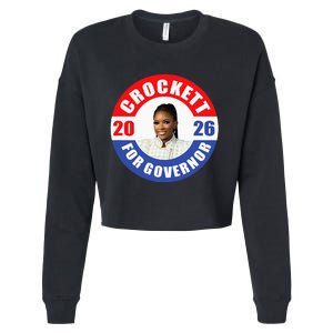 Jasmine Crockett For Democrat Texas Governor 2026 Vote Blue Cropped Pullover Crew