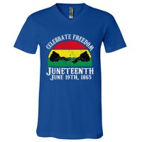 Junenth Celebrate Freedom June 19th 1865 Gift V-Neck T-Shirt