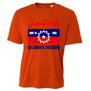 Juneteenth Celebrate Freedom Red White Blue Free Black Slave Cooling Performance Crew T-Shirt