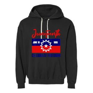 Juneteenth Celebrate Freedom Red White Blue Free Black Slave Garment-Dyed Fleece Hoodie