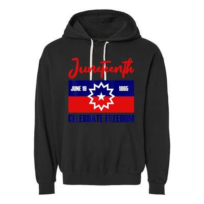 Juneteenth Celebrate Freedom Red White Blue Free Black Slave Garment-Dyed Fleece Hoodie