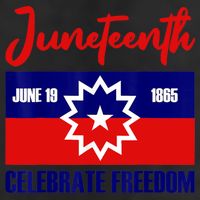 Juneteenth Celebrate Freedom Red White Blue Free Black Slave 7 Panel Mesh Trucker Snapback Hat
