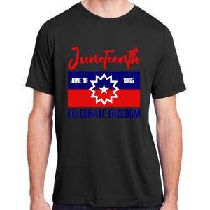 Juneteenth Celebrate Freedom Red White Blue Free Black Slave Adult ChromaSoft Performance T-Shirt