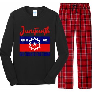 Juneteenth Celebrate Freedom Red White Blue Free Black Slave Long Sleeve Pajama Set