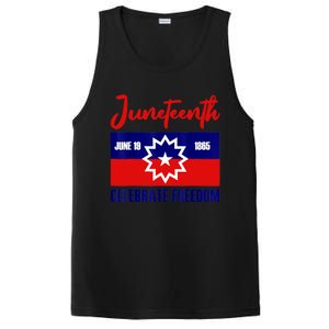 Juneteenth Celebrate Freedom Red White Blue Free Black Slave PosiCharge Competitor Tank