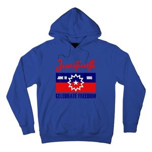 Juneteenth Celebrate Freedom Red White Blue Free Black Slave Hoodie