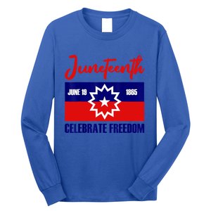 Juneteenth Celebrate Freedom Red White Blue Free Black Slave Long Sleeve Shirt