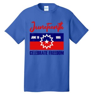 Juneteenth Celebrate Freedom Red White Blue Free Black Slave Tall T-Shirt