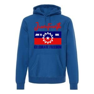 Juneteenth Celebrate Freedom Red White Blue Free Black Slave Premium Hoodie