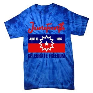 Juneteenth Celebrate Freedom Red White Blue Free Black Slave Tie-Dye T-Shirt