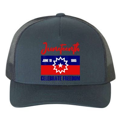 Juneteenth Celebrate Freedom Red White Blue Free Black Slave Yupoong Adult 5-Panel Trucker Hat