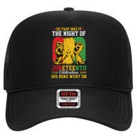 Juneteenth Celebration Freedom Graphic High Crown Mesh Back Trucker Hat