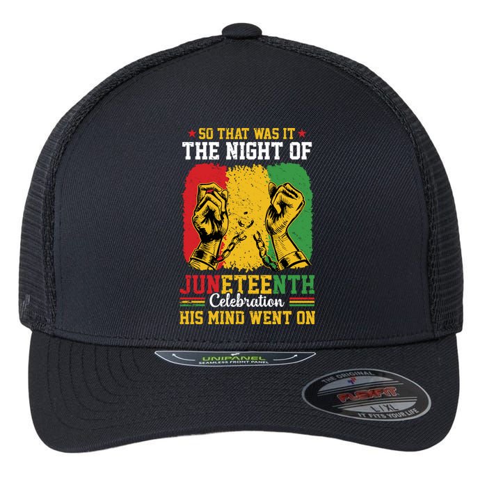 Juneteenth Celebration Freedom Graphic Flexfit Unipanel Trucker Cap