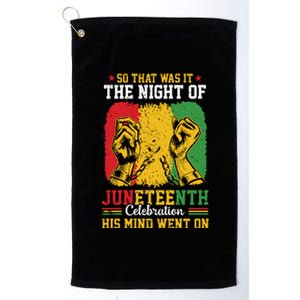 Juneteenth Celebration Freedom Graphic Platinum Collection Golf Towel