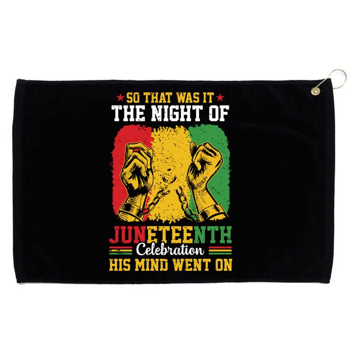 Juneteenth Celebration Freedom Graphic Grommeted Golf Towel