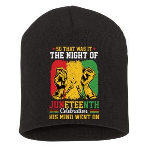 Juneteenth Celebration Freedom Graphic Short Acrylic Beanie