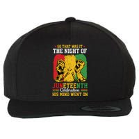 Juneteenth Celebration Freedom Graphic Wool Snapback Cap