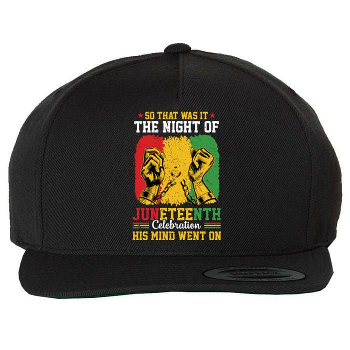 Juneteenth Celebration Freedom Graphic Wool Snapback Cap