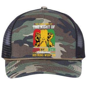 Juneteenth Celebration Freedom Graphic Retro Rope Trucker Hat Cap