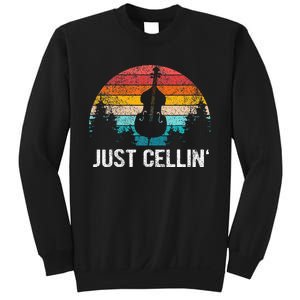 Just Cellin Funny Cello Cellist Orchestra Musician Sweatshirt