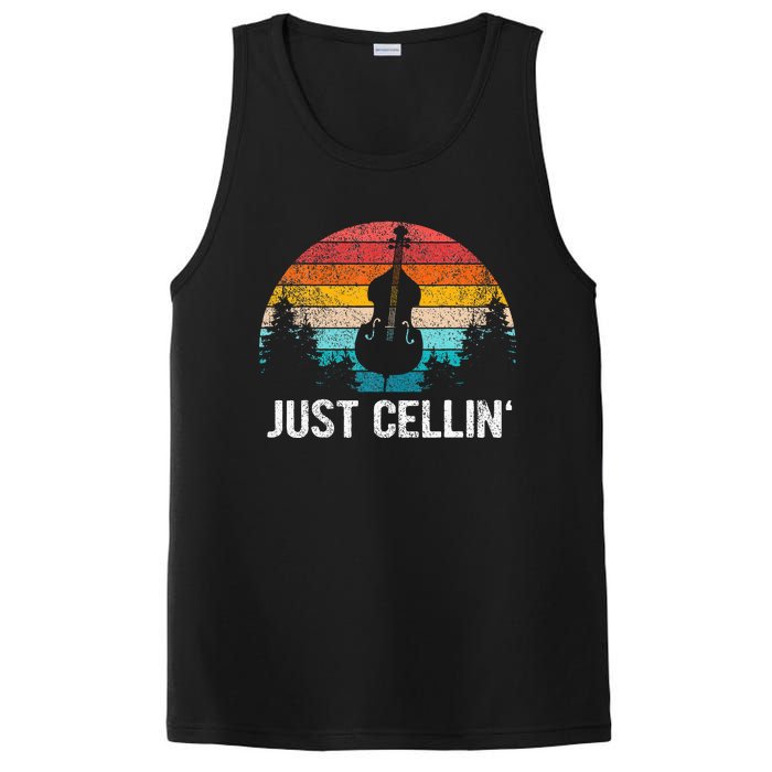 Just Cellin Funny Cello Cellist Orchestra Musician PosiCharge Competitor Tank