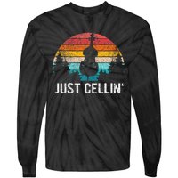 Just Cellin Funny Cello Cellist Orchestra Musician Tie-Dye Long Sleeve Shirt