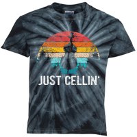 Just Cellin Funny Cello Cellist Orchestra Musician Kids Tie-Dye T-Shirt