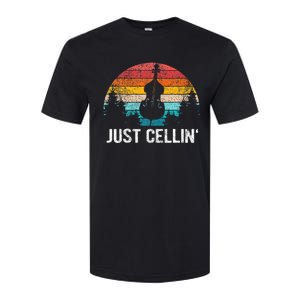 Just Cellin Funny Cello Cellist Orchestra Musician Softstyle CVC T-Shirt